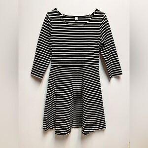 Old Navy Black and White Quarter Sleeve Dress